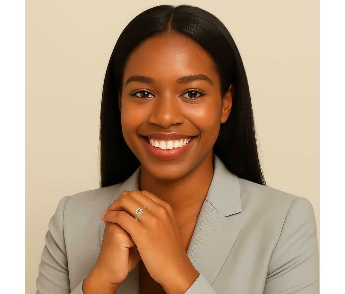 Diamond Accent Solid 10k Yellow Gold Triple Cross Ring