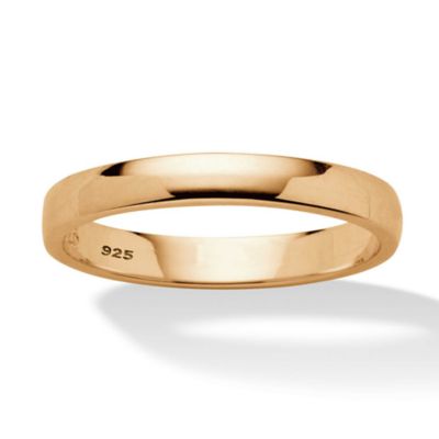 Seta Jewelry Gold-Plated Sterling Silver Wedding Band (2.5mm)