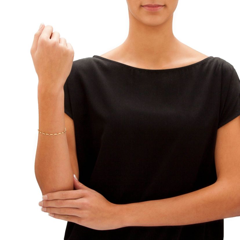 Rolo-Link Bracelet in Solid 10k Gold