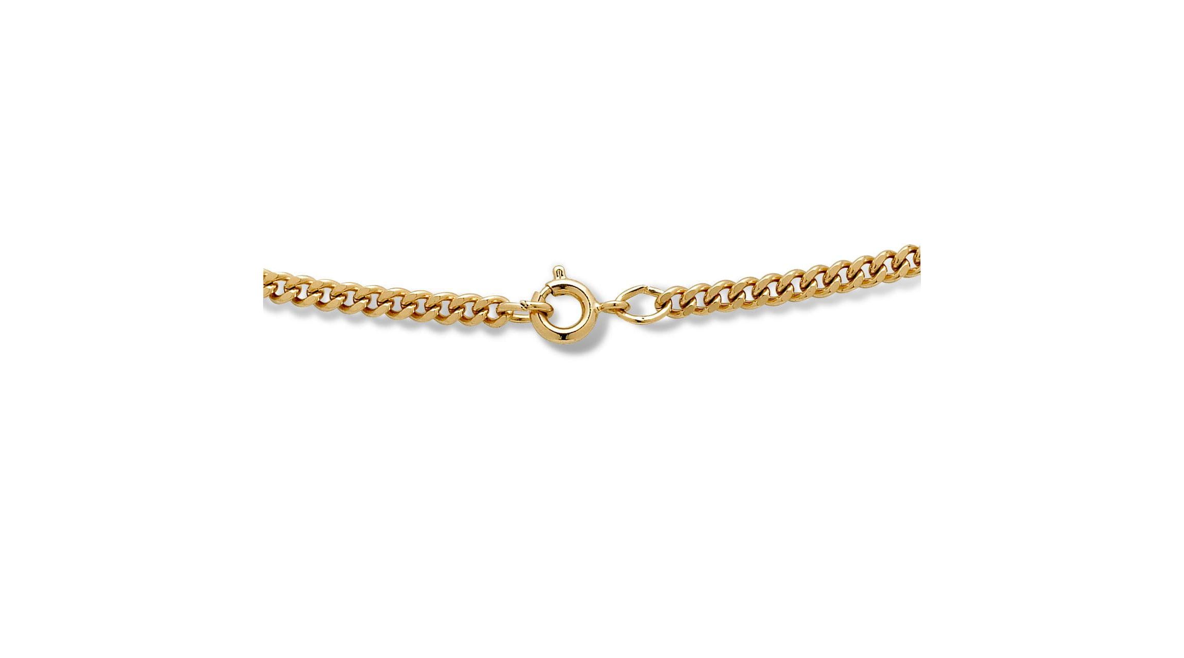 Gold Ion-Plated Stainless Steel Cross Pendant and Chain 24"
