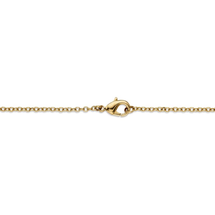 Diamond Accent Pave-Style 18k Gold-Plated Heart Pendant Necklace 18"