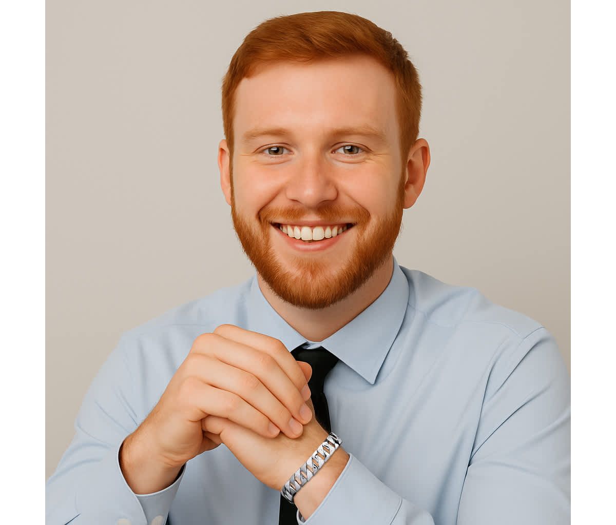 Mens Diamond Accent Silvertone Interlocking-Link Bracelet 8.5"