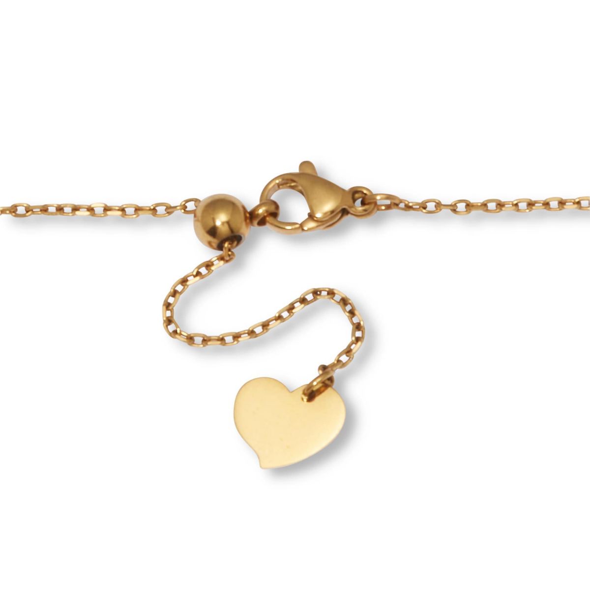 Mother of Pearl Gold Ion-Plated Stainless Steel Butterfly Necklace 18-inch