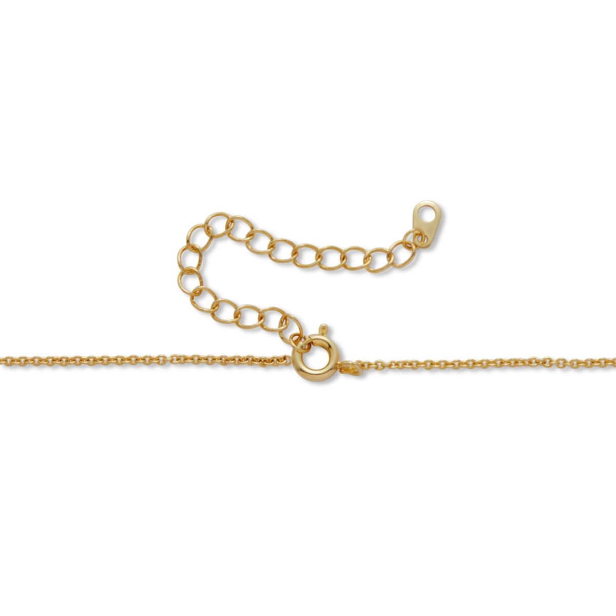 .15 TCW Genuine Agate and CZ Pendant Necklace 14k Gold-Plated 18-20 inches