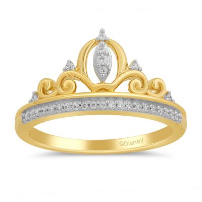 Verifine Jewelry Enchanted Disney Fine Jewelry Womens Cocktail Ring, Yellow, 7