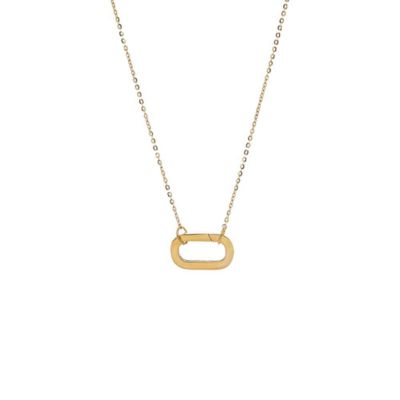 By Adina Eden Chunky Paperclip Toggle Charm Necklace 14K, Gold, 16 in