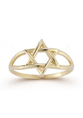 Ember Fine Jewelry 14K Gold Large Star of David Ring