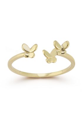 Ember Fine Jewelry 14K Gold Multi Butterfly Cuff Ring