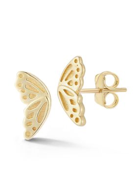 Ember Fine Jewelry 14K Gold Butterfly Wing Stud Earrings