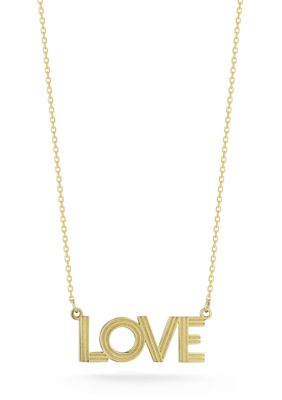 Ember Fine Jewelry 14k Gold Vintage Love Pendant Necklace