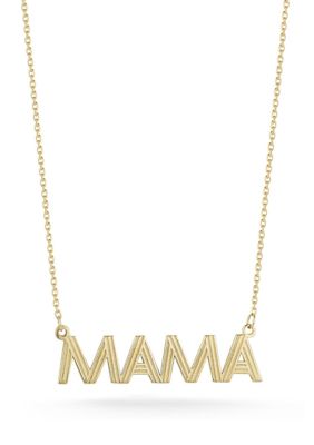 Ember Fine Jewelry 14K Gold Vintage Mama Pendant Necklace
