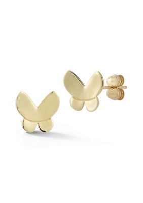 Ember Fine Jewelry 14K Gold Butterfly Stud Earrings, Yellow