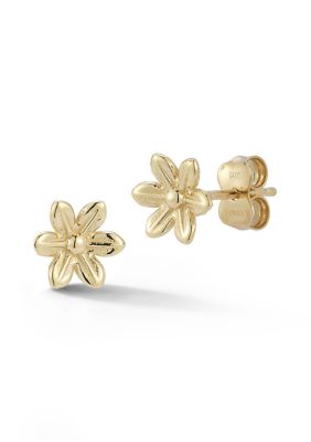 Ember Fine Jewelry 14K Gold Flower Stud Earrings, Yellow