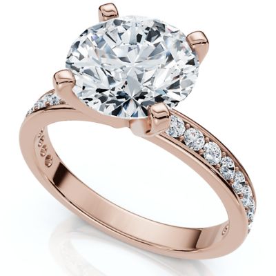 Pompeii Lab Created Certified 2 1/4Ct Cathy Diamond Engagement Ring 14k Gold or Platinum Lab Grown, 5.5