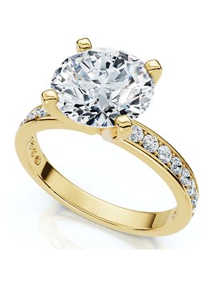 Pompeii Lab Created Certified 2 1/4Ct Cathy Diamond Engagement Ring 14k Gold or Platinum Lab Grown