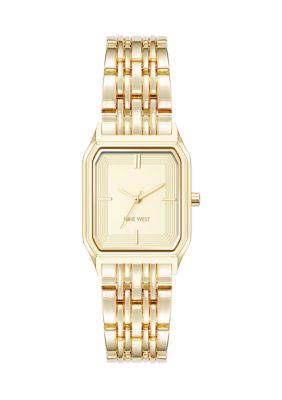 Nine West Women's Quartz Square Alloy Metal Bracelet Watch