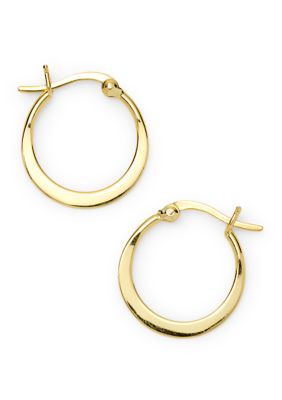 Belk Silverworks Gold Plated Polished Hoop Earrings