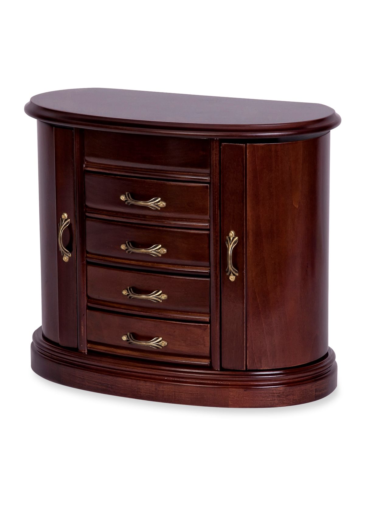 Heloise Wooden Jewelry Box in Walnut Finish