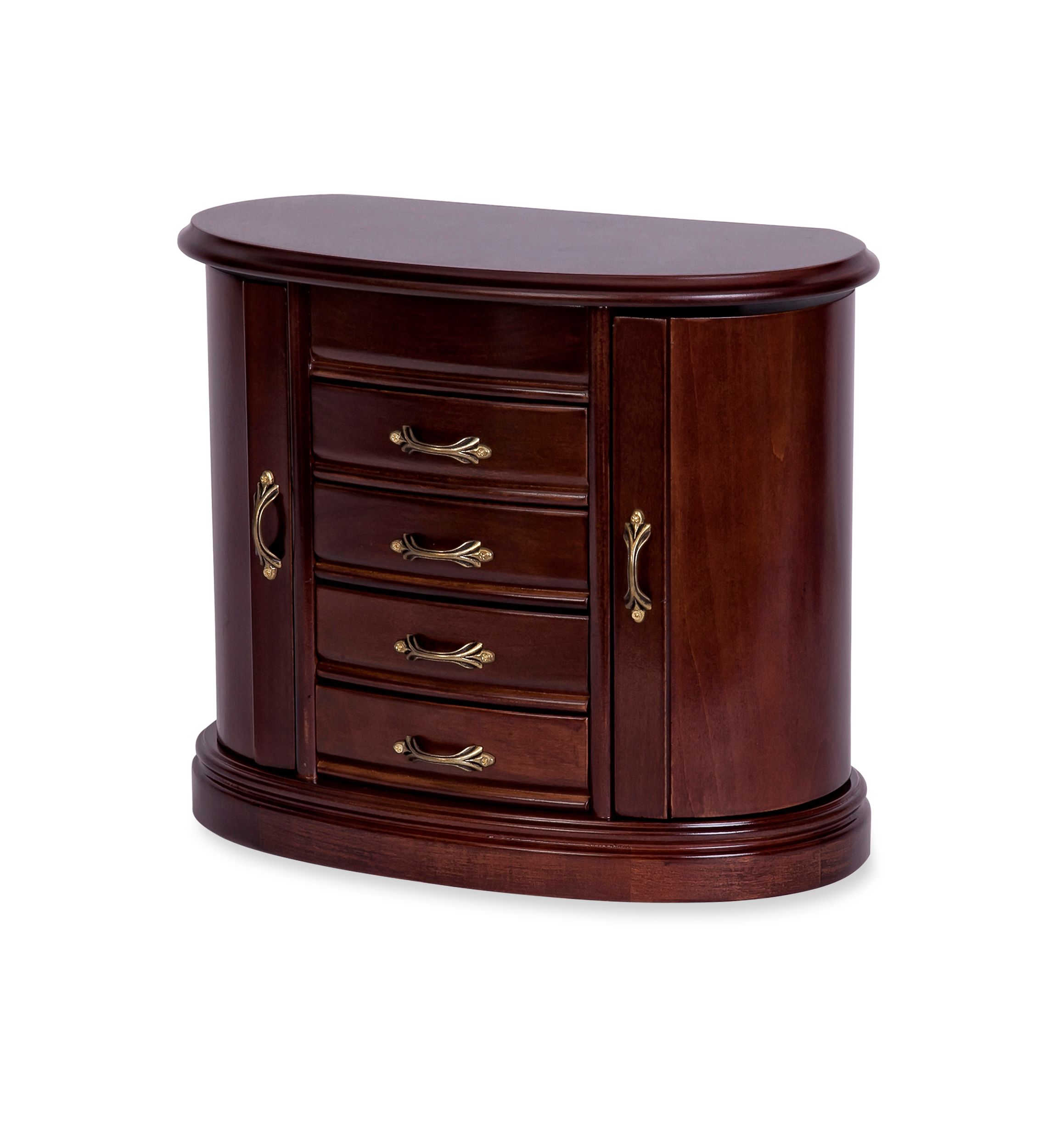 Heloise Wooden Jewelry Box in Walnut Finish