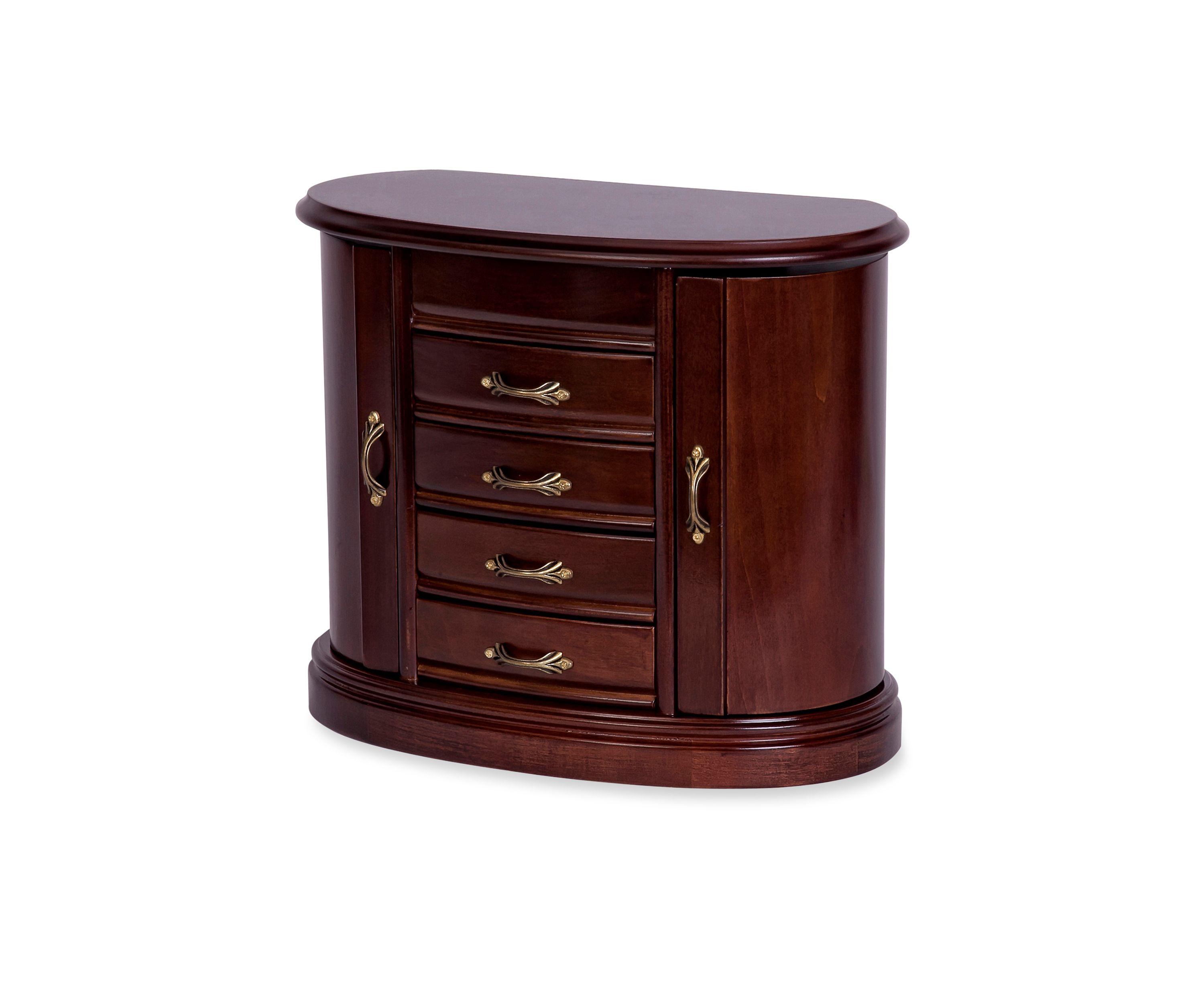 Heloise Wooden Jewelry Box in Walnut Finish