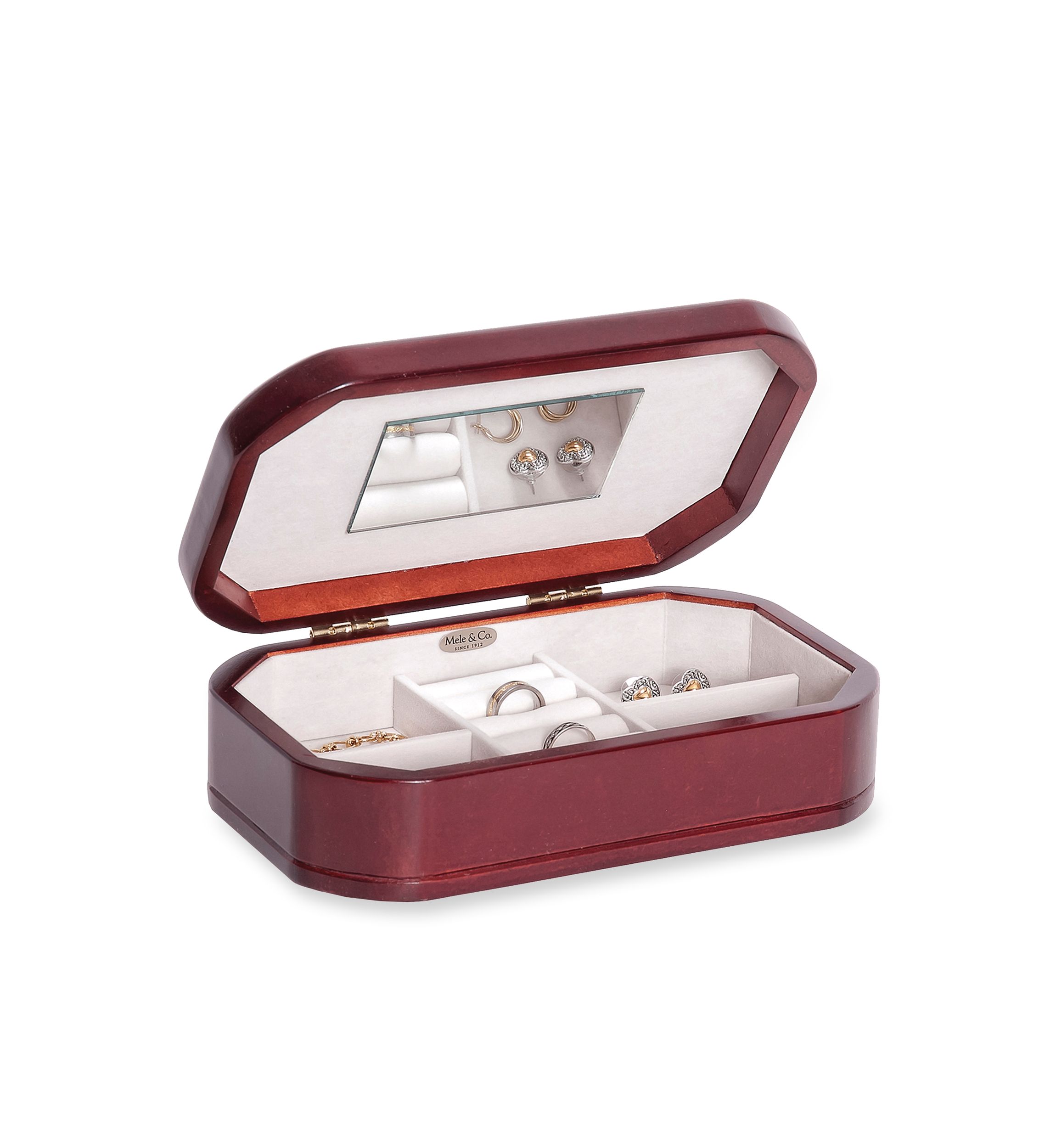 Morgan Wooden Jewelry Box in Cherry Finish - Online Only