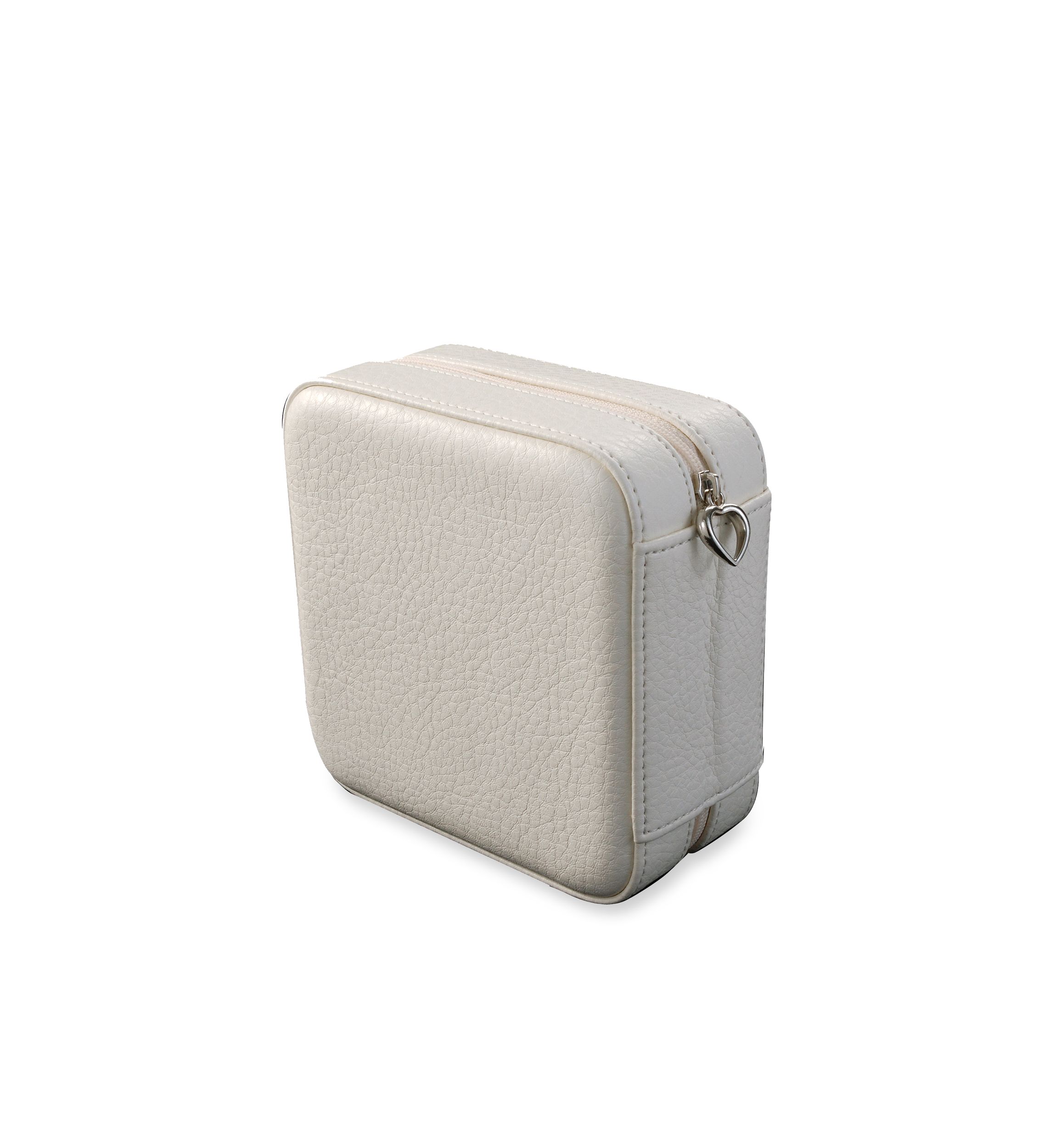 Dana Faux Leather Jewelry Box in Ivory