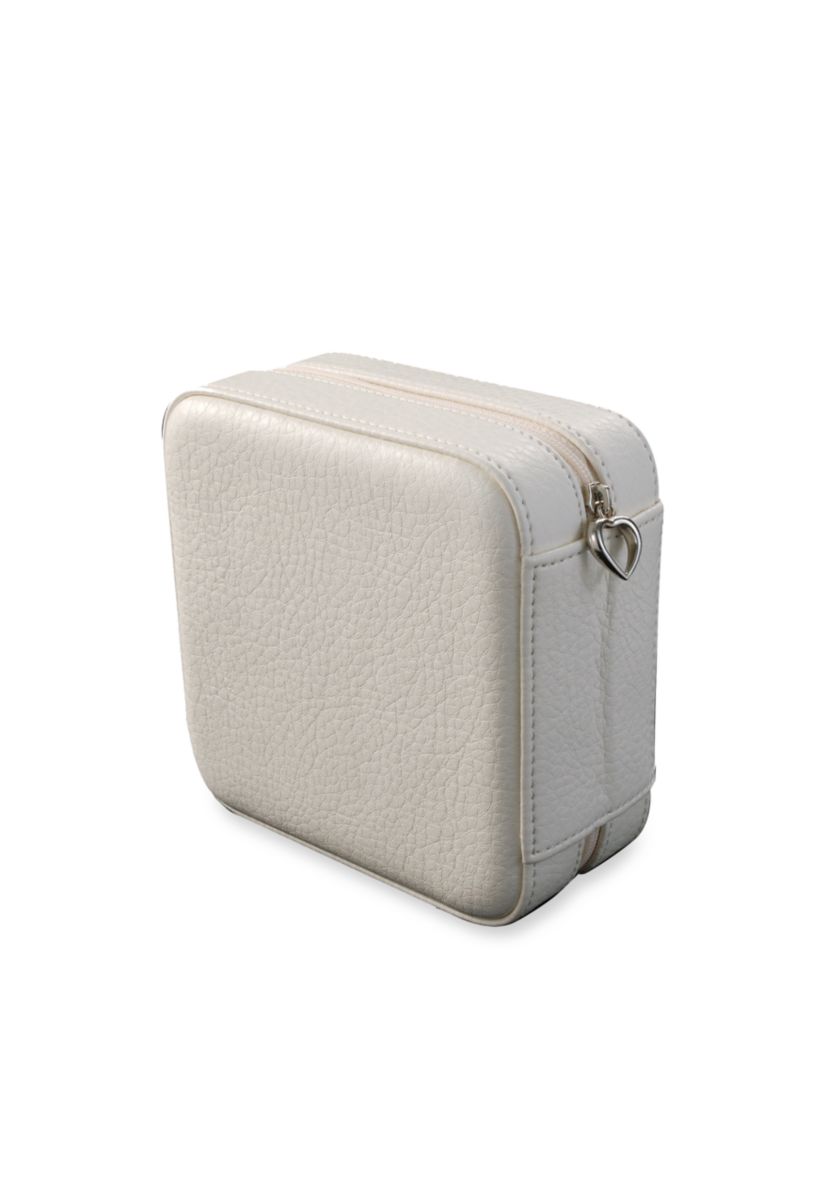 Dana Faux Leather Jewelry Box in Ivory