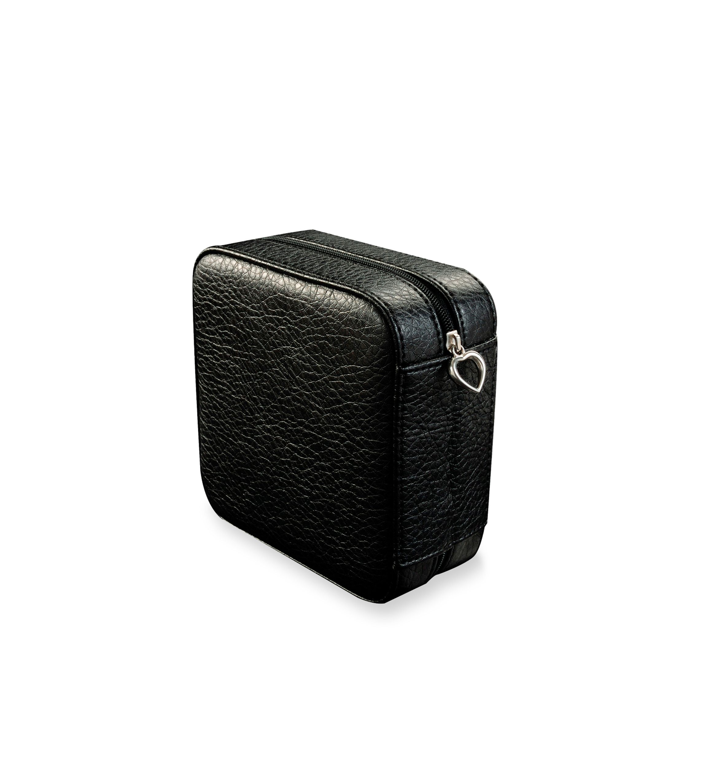 Dana Faux Leather Jewelry Box in Black