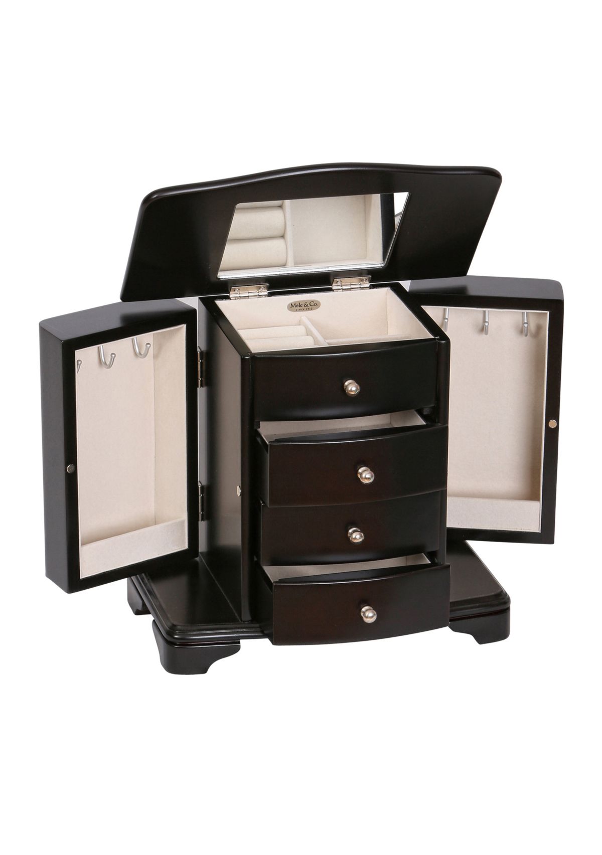 Dane Wooden Jewelry Box in Java Finish