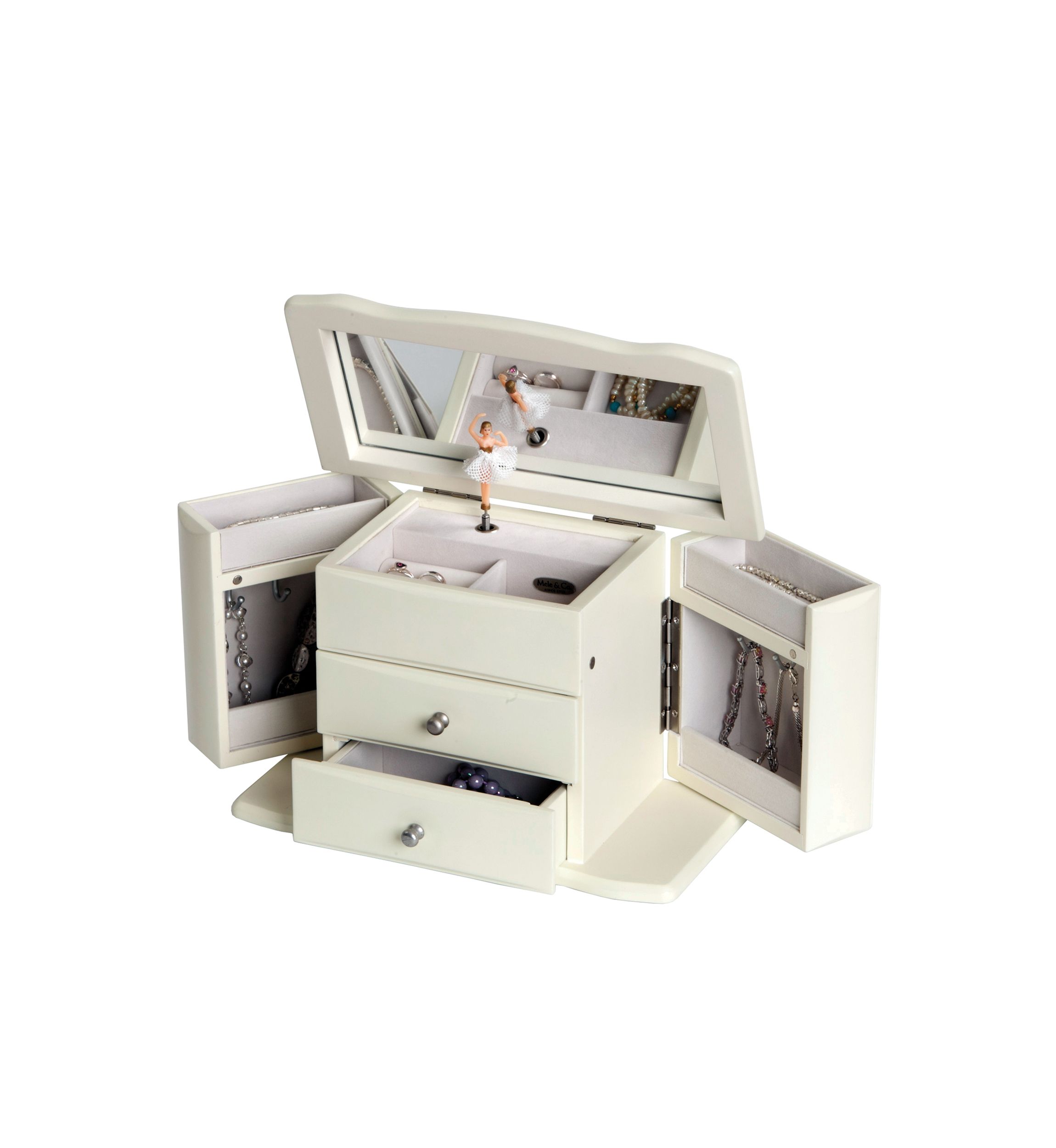 Angelica Girls Wooden Musical Ballerina Jewelry Box