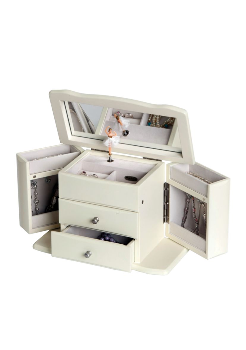 Angelica Girls Wooden Musical Ballerina Jewelry Box