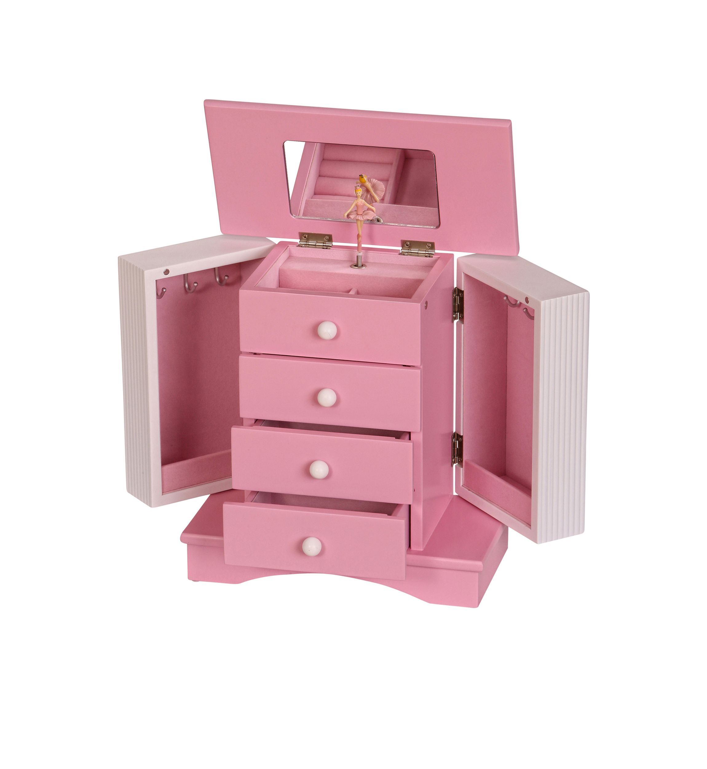 Elise Girls Wooden Musical Ballerina Jewelry Box