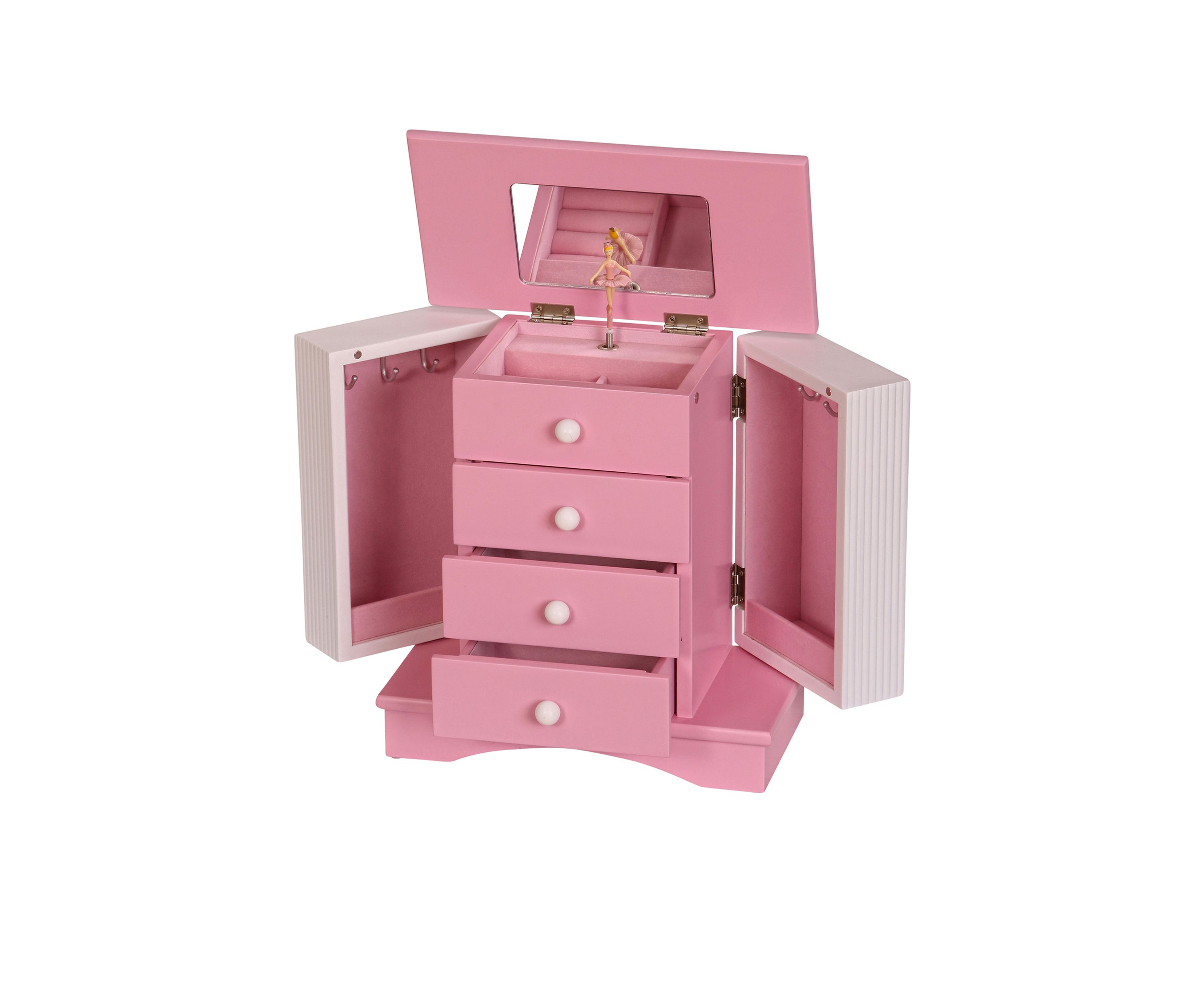 Elise Girls Wooden Musical Ballerina Jewelry Box