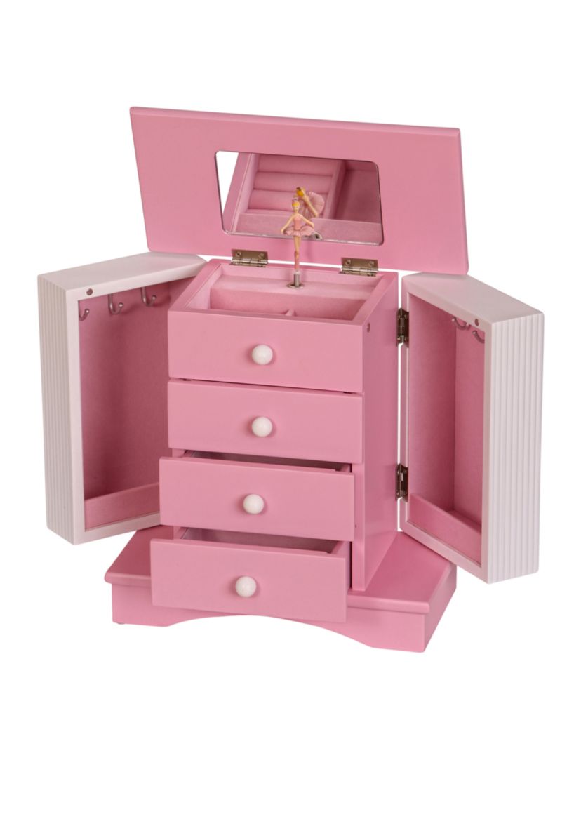 Elise Girls Wooden Musical Ballerina Jewelry Box
