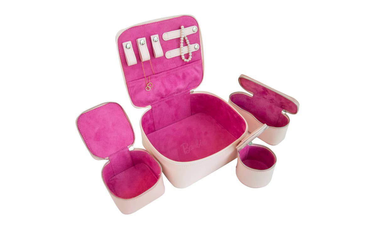 Barbie Bento Vegan Leather Travel Jewelry Case by Mele and Co