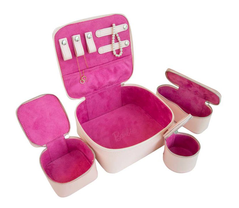 Barbie Bento Vegan Leather Travel Jewelry Case by Mele and Co