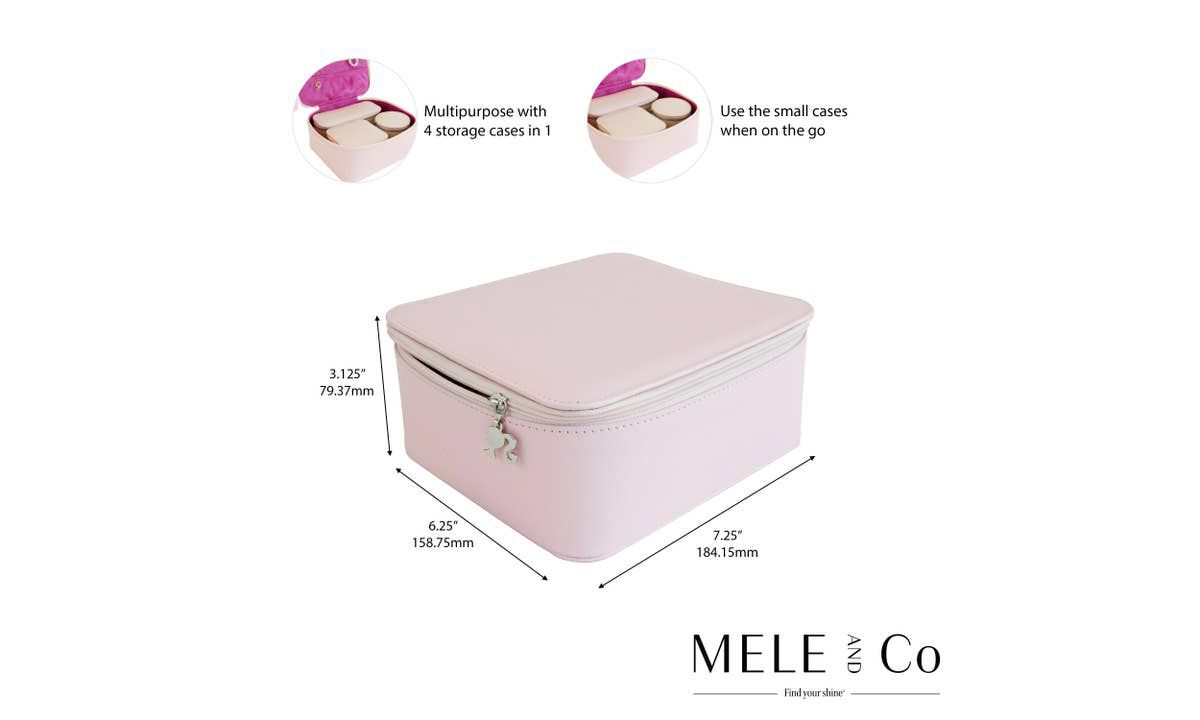 Barbie Bento Vegan Leather Travel Jewelry Case by Mele and Co