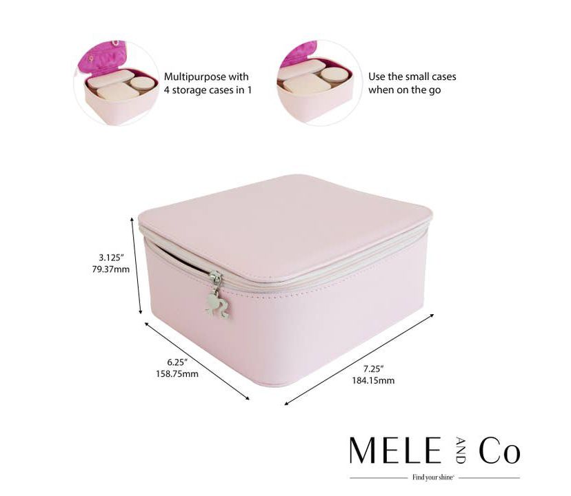 Barbie Bento Vegan Leather Travel Jewelry Case by Mele and Co