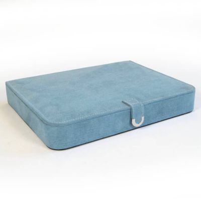 Mele and Co Cameron Plush Fabric Jewelry Box in Blue
