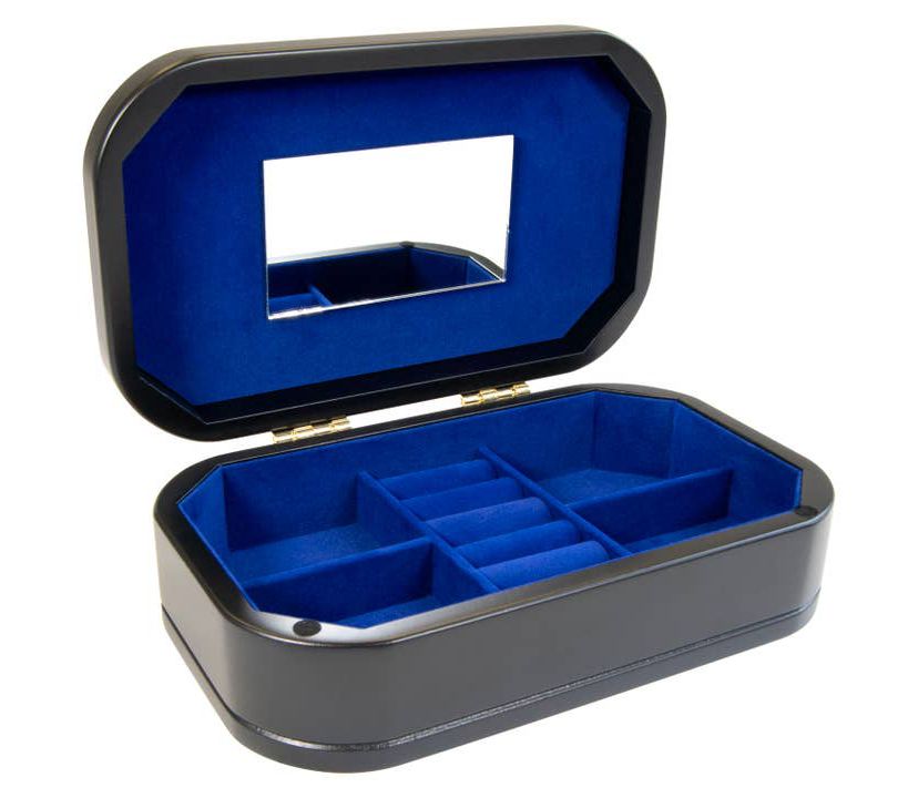Mele and Co Morgan Wooden Jewelry Box in Black
