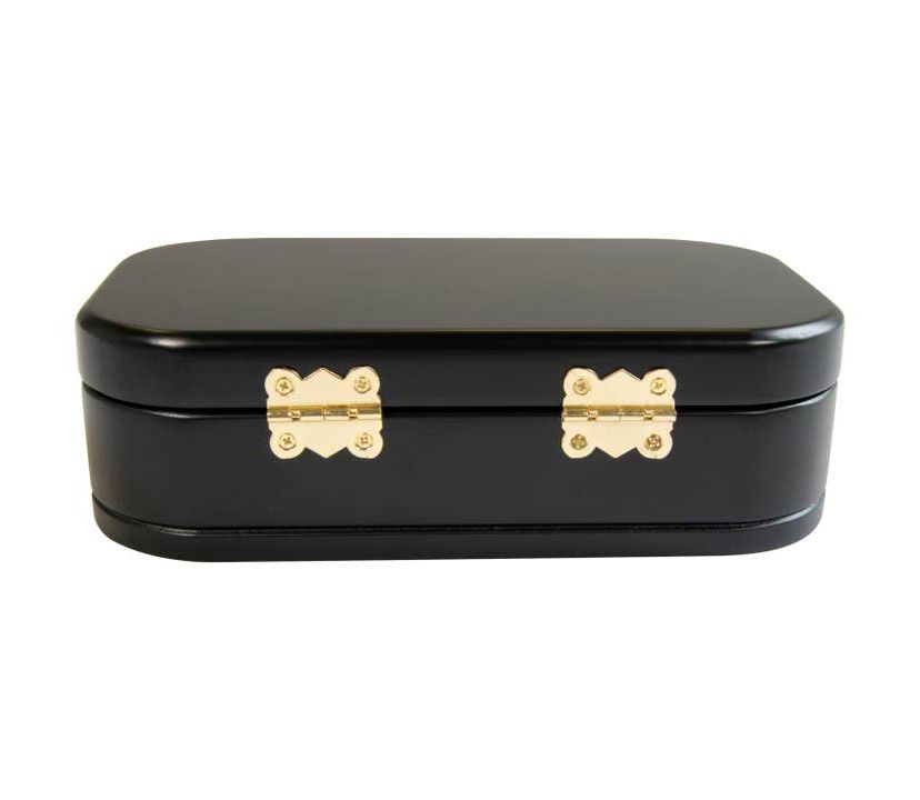 Mele and Co Morgan Wooden Jewelry Box in Black
