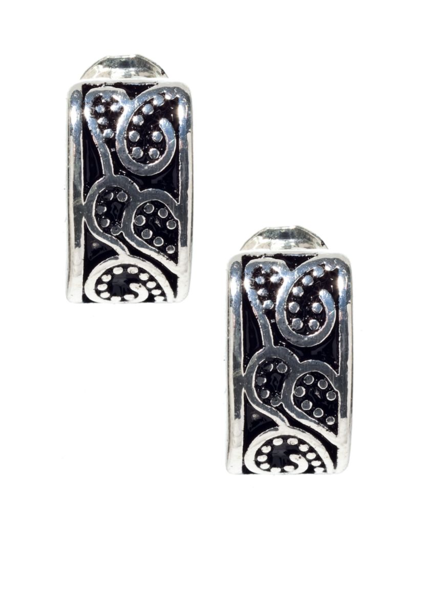 Button Clip Earrings