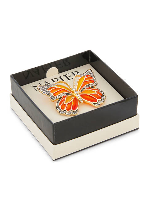 Silver Tone Butterfly Pin - Boxed