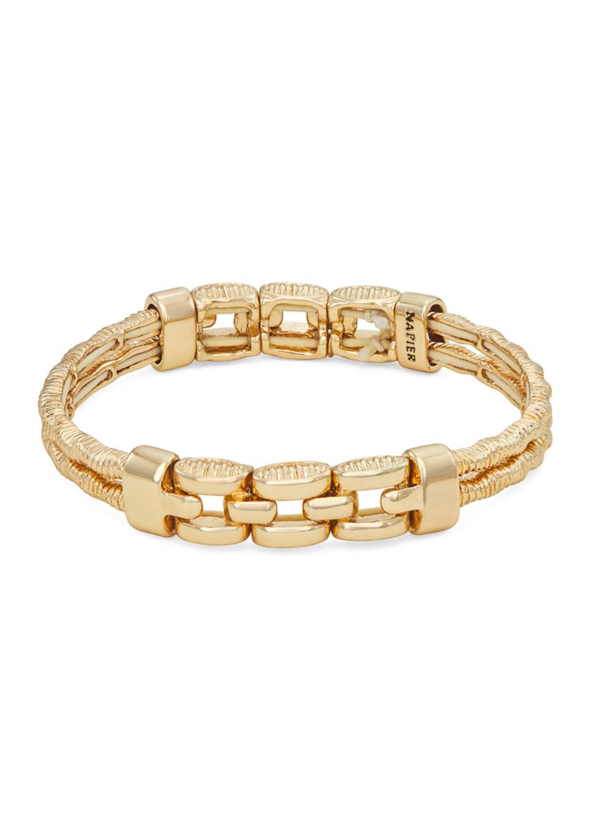 Gold Tone 2.25" Stretch Bracelet
