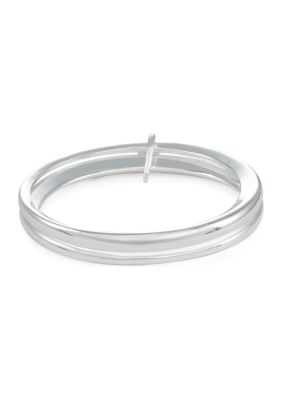 Napier Silver Tone 2.5"" Set Of 2 Bangle Bracelets