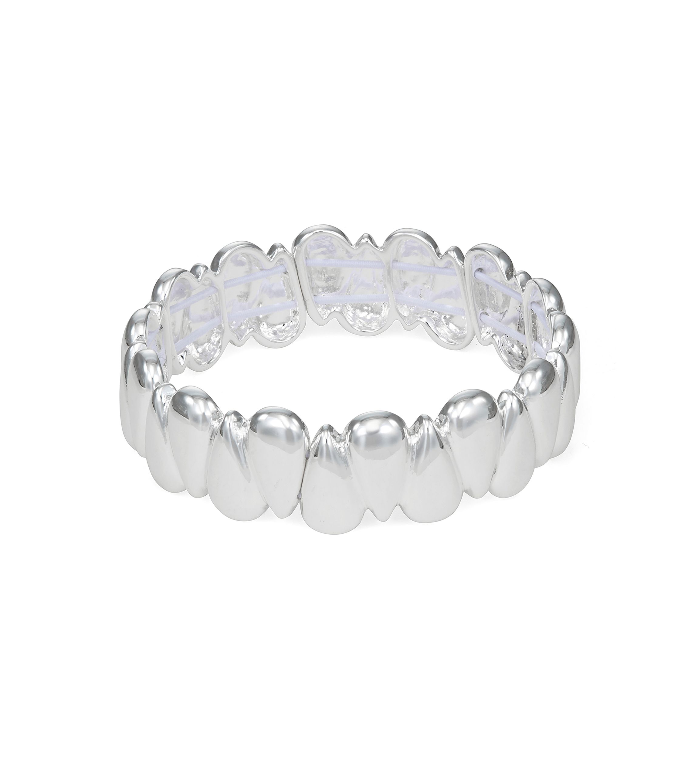 Silver Tone Stretch Bracelet
