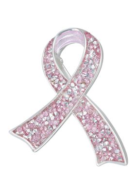 Silver Tone Breast Cancer Pin - Boxed
