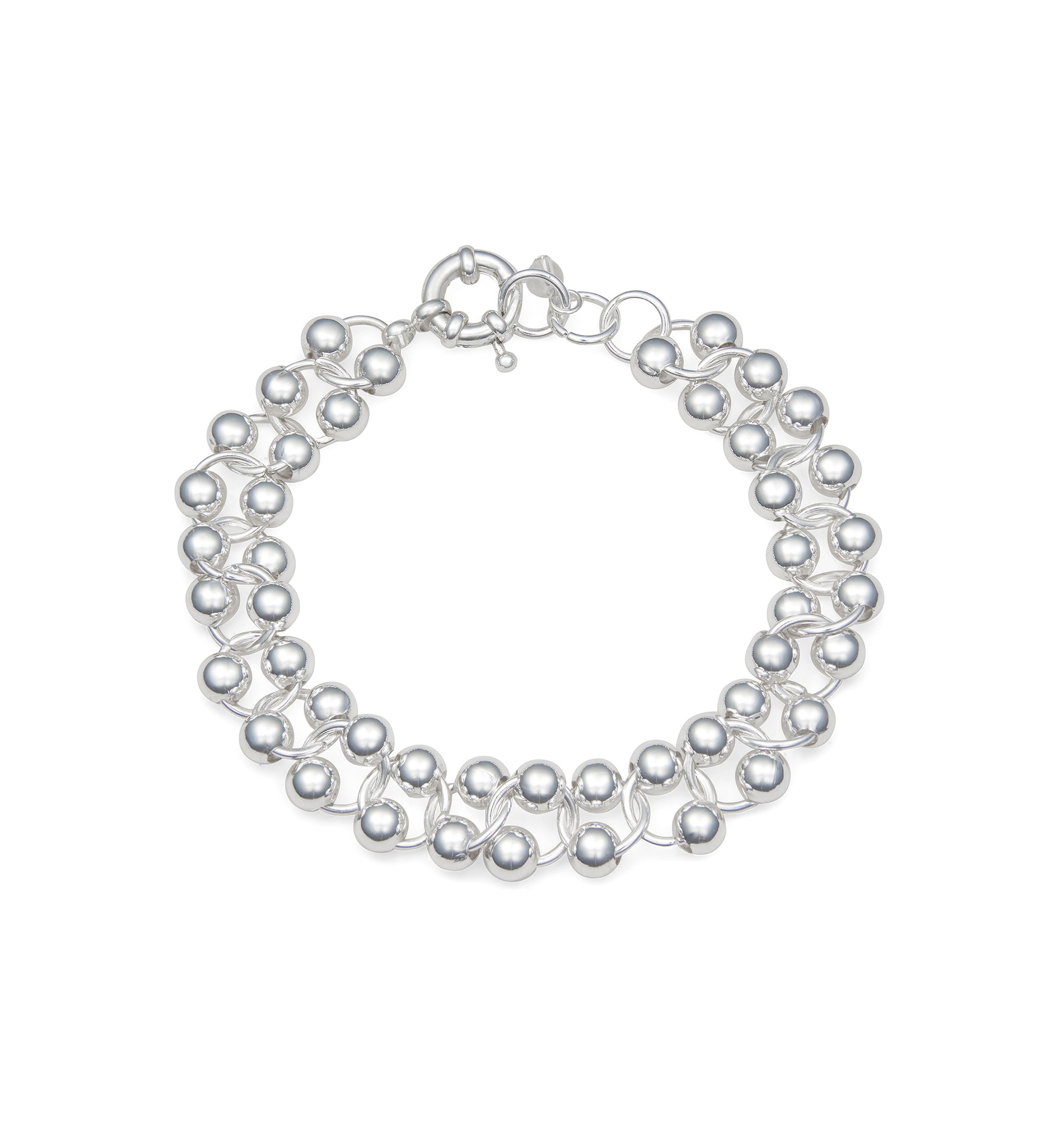 Silver Tone 7.5" Yours Truly Stretch Bracelet