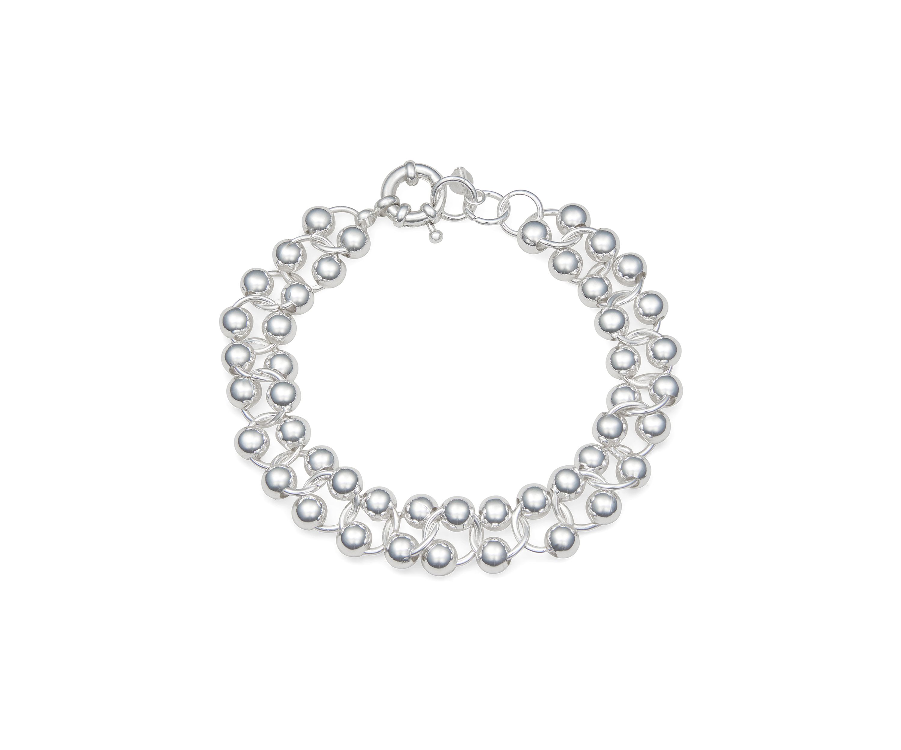 Silver Tone 7.5" Yours Truly Stretch Bracelet