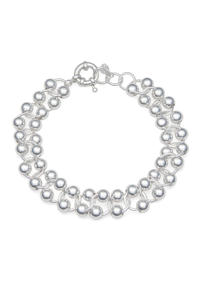 Silver Tone 7.5" Yours Truly Stretch Bracelet
